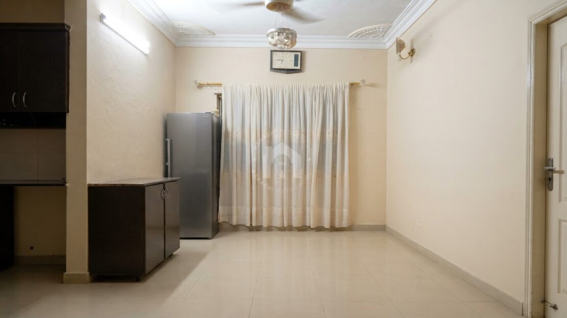 Dining area with four-seater table, Soldier Bazar flat