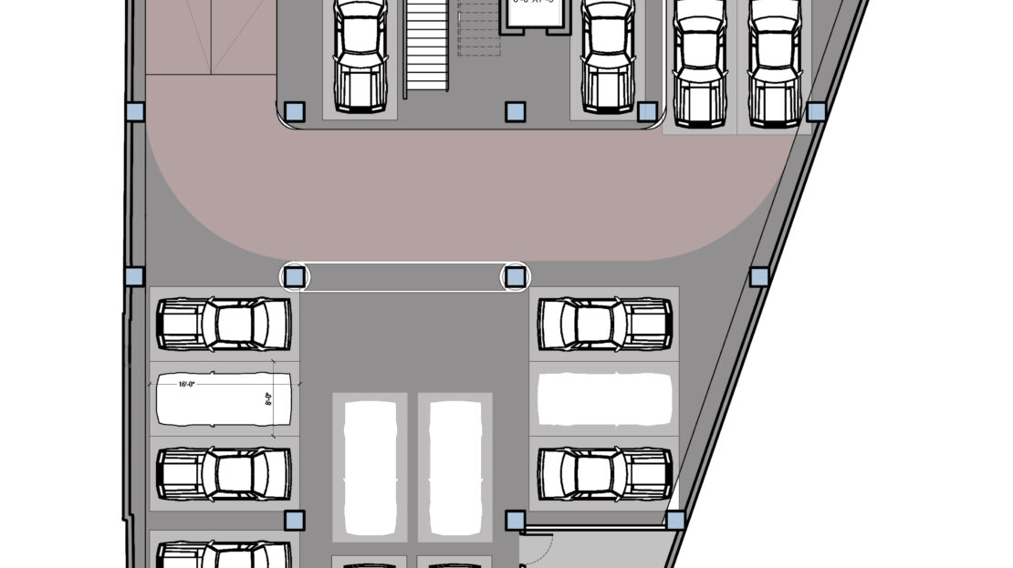 M&H Boulevard basement floor plan (parking, RO plant)