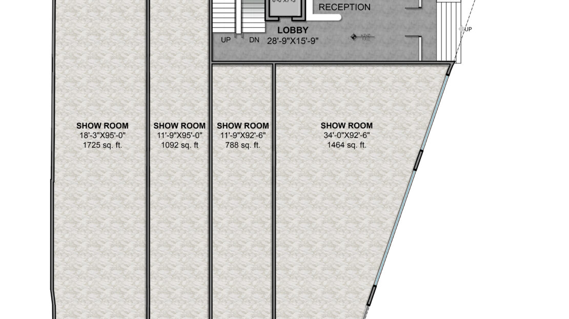 M&H Boulevard ground floor plan (showrooms & lobby)